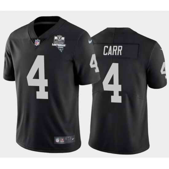Men's Oakland Raiders Black #4 Derek Carr 2020 Inaugural Season Vapor Limited Stitched NFL Jersey